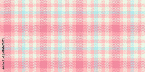 Soft pastel pink and blue plaid pattern. Ideal for textile design, fashion, scrapbooking, and website backgrounds. Evokes feelings of gentleness, serenity, and spring.