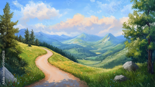 distant path or road leading to unknown