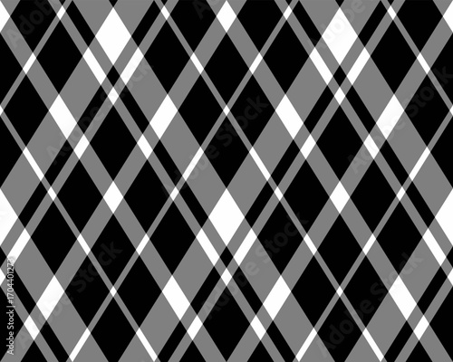 Argyle pattern of geometric rhombus. Harlequin check wallpaper design. Classic diamond shaped textile material for web background, print fabric clothing, sweater, wrapping paper, gift card, invitation