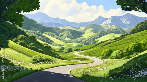 distant path or road leading to unknown