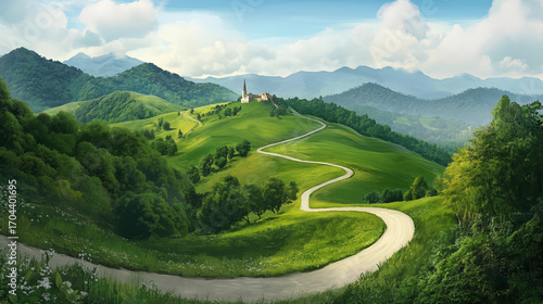 distant path or road leading to unknown