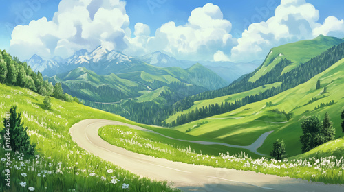 distant path or road leading to unknown