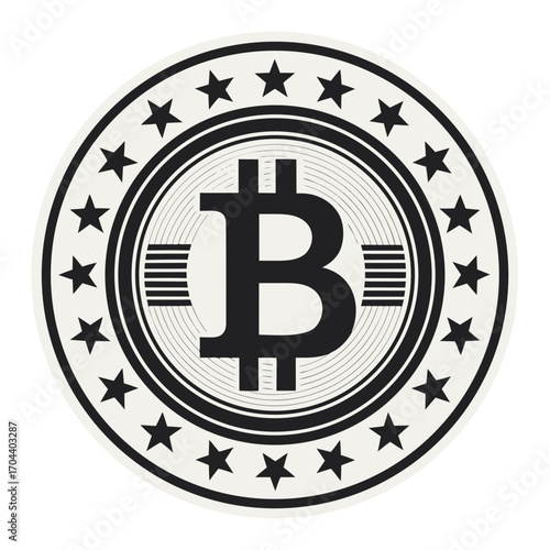 High quality bitcoin logo vector art