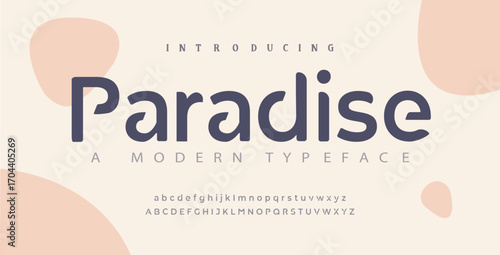 Paradise Minimal luxury font alphabet logo. Typography beauty fashion elegant minimalist serif italic fonts decorative wedding vintage retro logos. vector illustration

