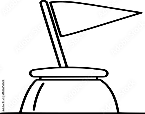 flag icon vector. Milestone concept line icon illustration