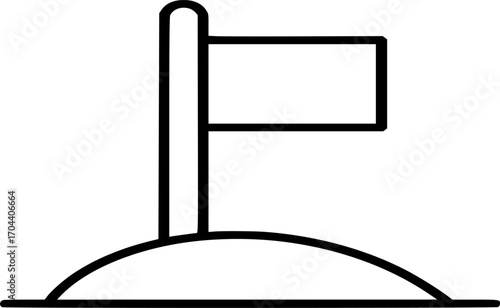 flag icon vector. Milestone concept line icon illustration