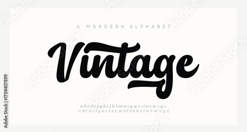 Luxury wedding alphabet letters font with tails. Typography elegant classic serif fonts and number decorative vintage retro concept for logo branding. vector illustration

