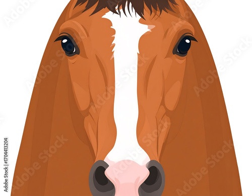 Close-up horse head portrait