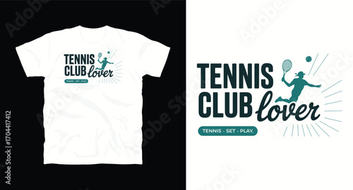 Tennis Club Lover typography t shirt design, vector graphic, typographic poster or tshirts street wear and Urban style