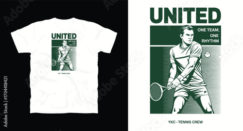 United tennis t shirt design, vector graphic, typographic poster or tshirts street wear and Urban style