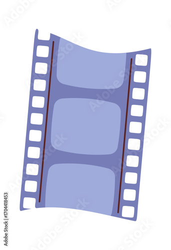 Movie record filmstrip hand drawn