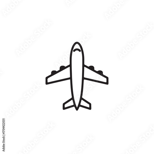 military jet fighter vector icon on white background 