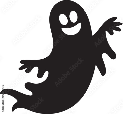 Whimsical Halloween Ghost Cartoon Character Ready to Haunt the Night