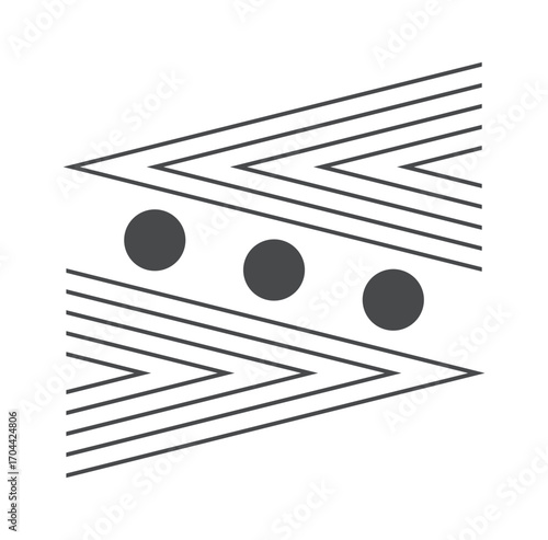 Mid century graphic geometric shape