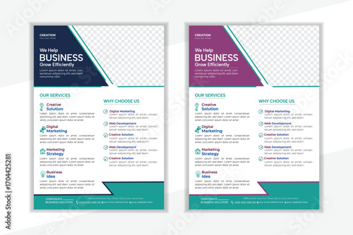 Corporate business flyer template design. perfect for creative professional business.