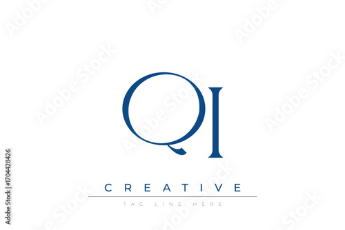 Blue stylized letters QI combined in a modern design on a clean white background, evoking professionalism and creativity. Ideal for branding, business identity, and corporate representation concepts.