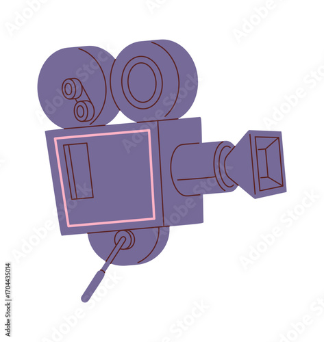 Vintage video camera hand drawn