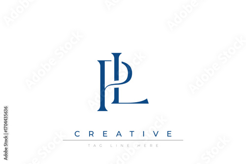 Blue stylized letters PL combined in a modern design on a clean white background, evoking professionalism and creativity. Ideal for branding, business identity, and corporate representation concepts.