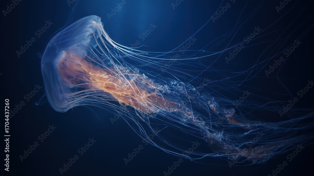 Fototapeta premium Jellyfish underwater