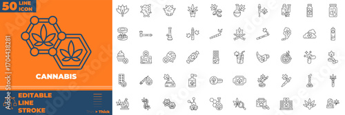 Cannabis Line  Icons – CBD, Hemp, and Modern Wellness