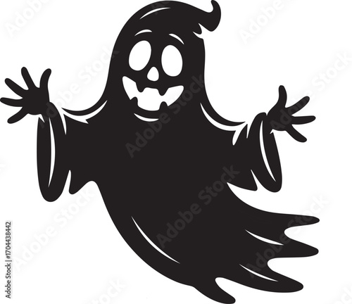 Spooky Halloween Ghost Illustration Ready to Haunt and Delight