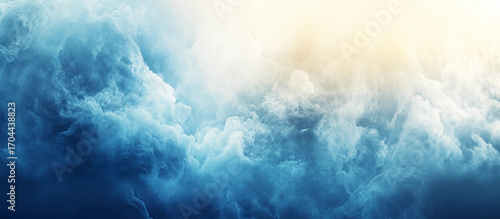 blue sky with clouds and sunlight coming through