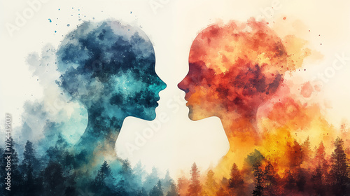 Internal Conflict Abstract Cognative Art