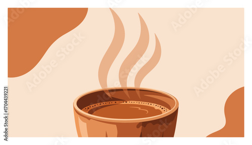 Hot Indian Masala Chai in a Traditional Clay Kulhad