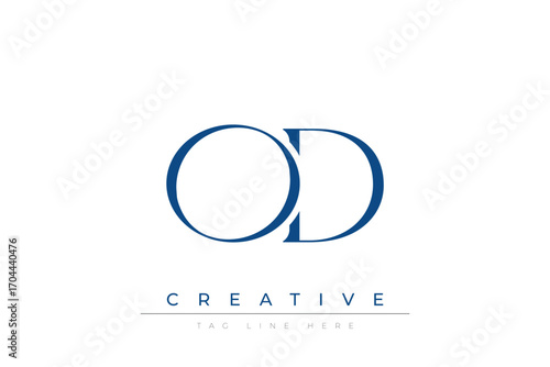 Blue stylized letters OD combined in a modern design on a clean white background, evoking professionalism and creativity. Ideal for branding, business identity, and corporate representation concepts.