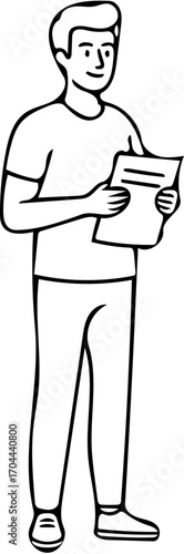 Actor Standing on Set Icon (Outline)