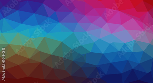 Vibrant Abstract Geometric Polygonal Background Seamless Pattern Colorful Rainbow Gradient Triangles