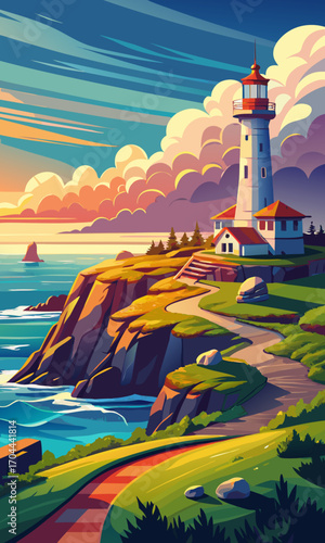 lighthouse on the coast