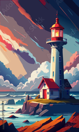 lighthouse on the island