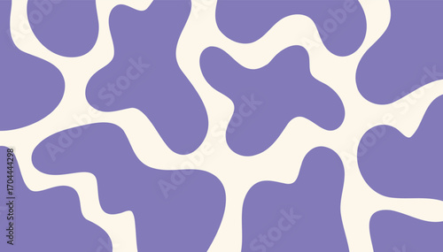 Purple abstract background with colorful liquid blob shapes, modern organic design