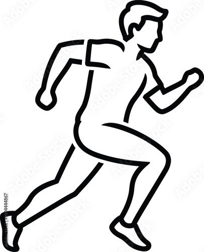Vector art of running man silhouette