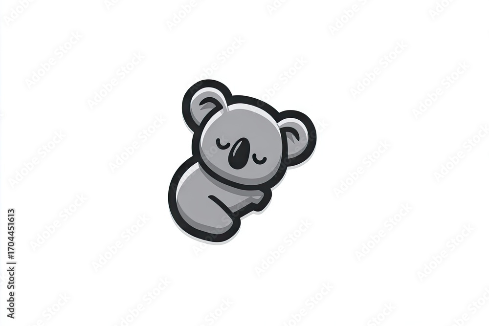 Obraz premium Cute koala sleeping soundly.