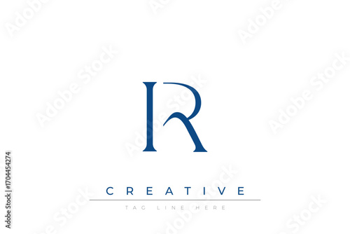 Blue stylized letters IR combined in a modern design on a clean white background, evoking professionalism and creativity. Ideal for branding, business identity, and corporate representation concepts.