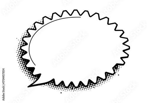 Explosive Expression Dotted Speech Bubble for Dynamic Image Effects