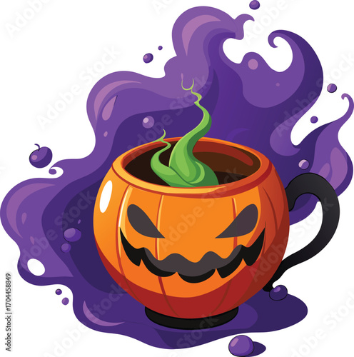 Halloween Pumpkin Coffee Cup Spooky Pumpkin Halloween Mug