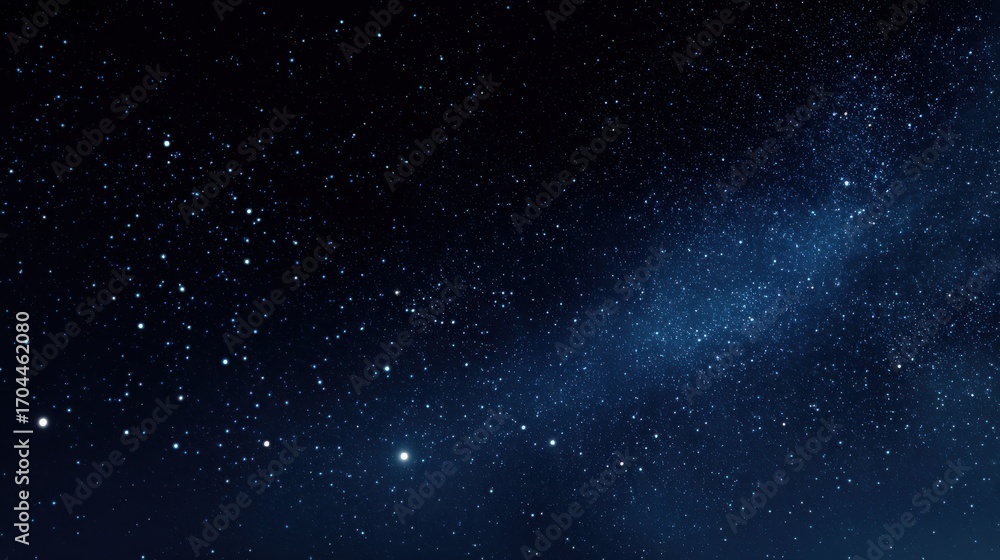 Fototapeta premium dark blue night sky countless sparkling stars vast empty space night astronomy
