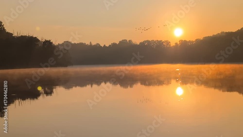 idyllic sunrise in a remote area of ontario canada, beautiful background image