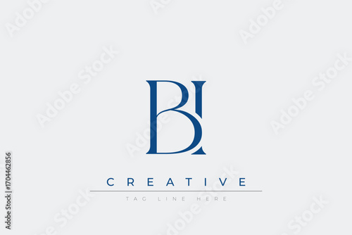 Blue stylized letters BI combined in a modern design on a clean white background, evoking professionalism and creativity. Ideal for branding, business identity, and corporate representation concepts.