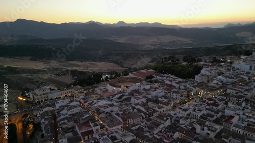 Historic Bullring and Town of Ronda, Spain from Above