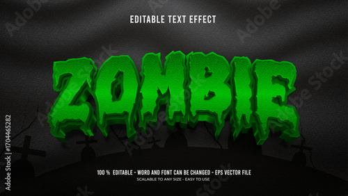 zombie editable text effect