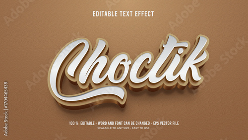 chocolate editable text effect