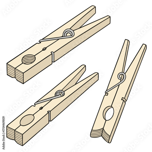 Explore wooden clothespins vector art for laundry and craft projects high quality clip art graphics 