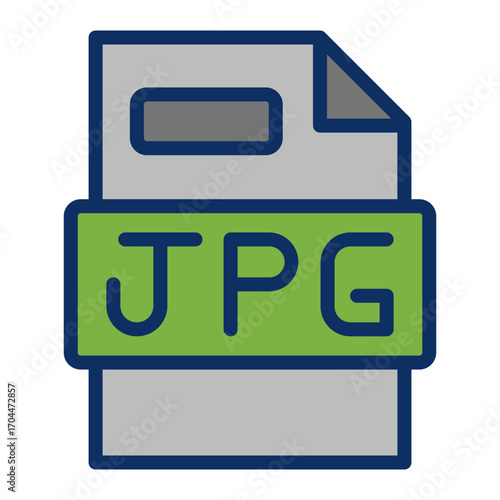 JPG File Format Vector Icon Design