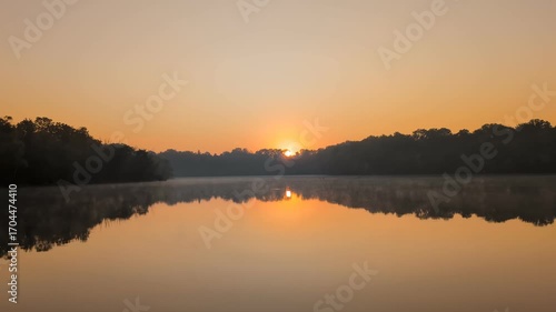 sunrise over the river