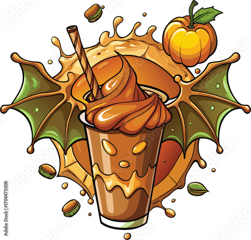 Pumpkin Iced Coffee Halloween Pumpkin Spice Drink