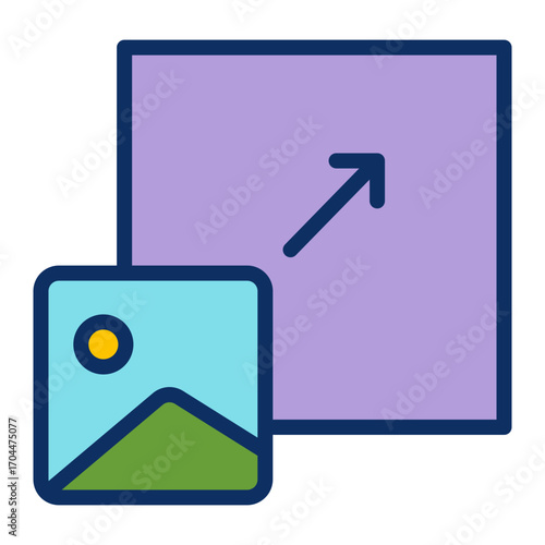 Image Resizer Vector Icon Design